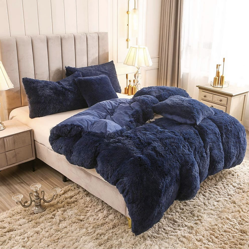 blue fleece bed sheets